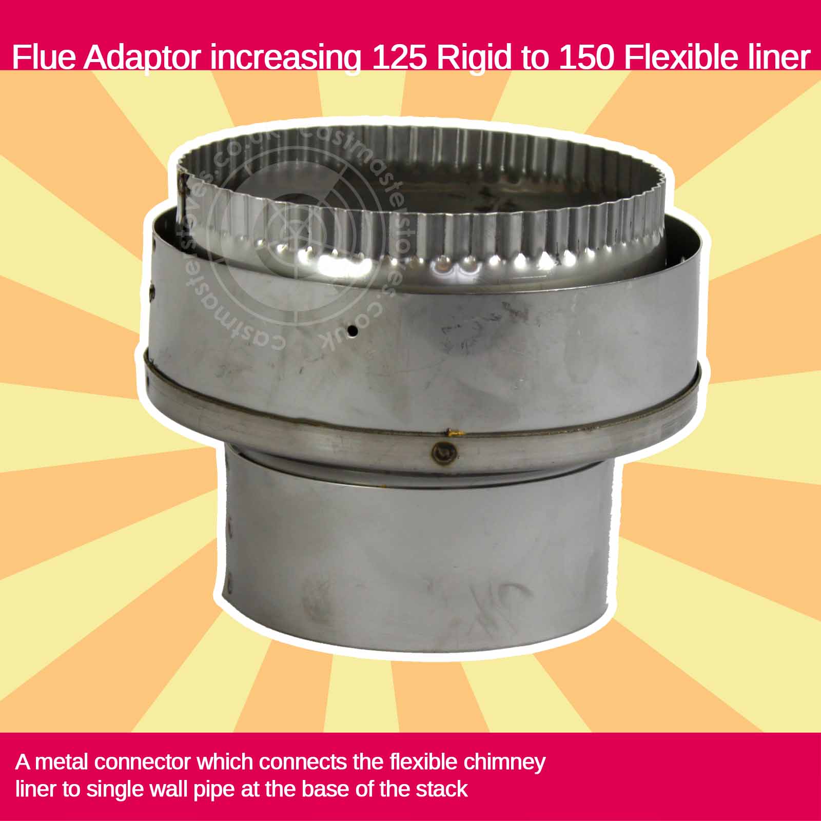 6" Inch 150mm STAINLESS STEEL FLUE LINER & FITTING KIT FOR WOOD BURNING