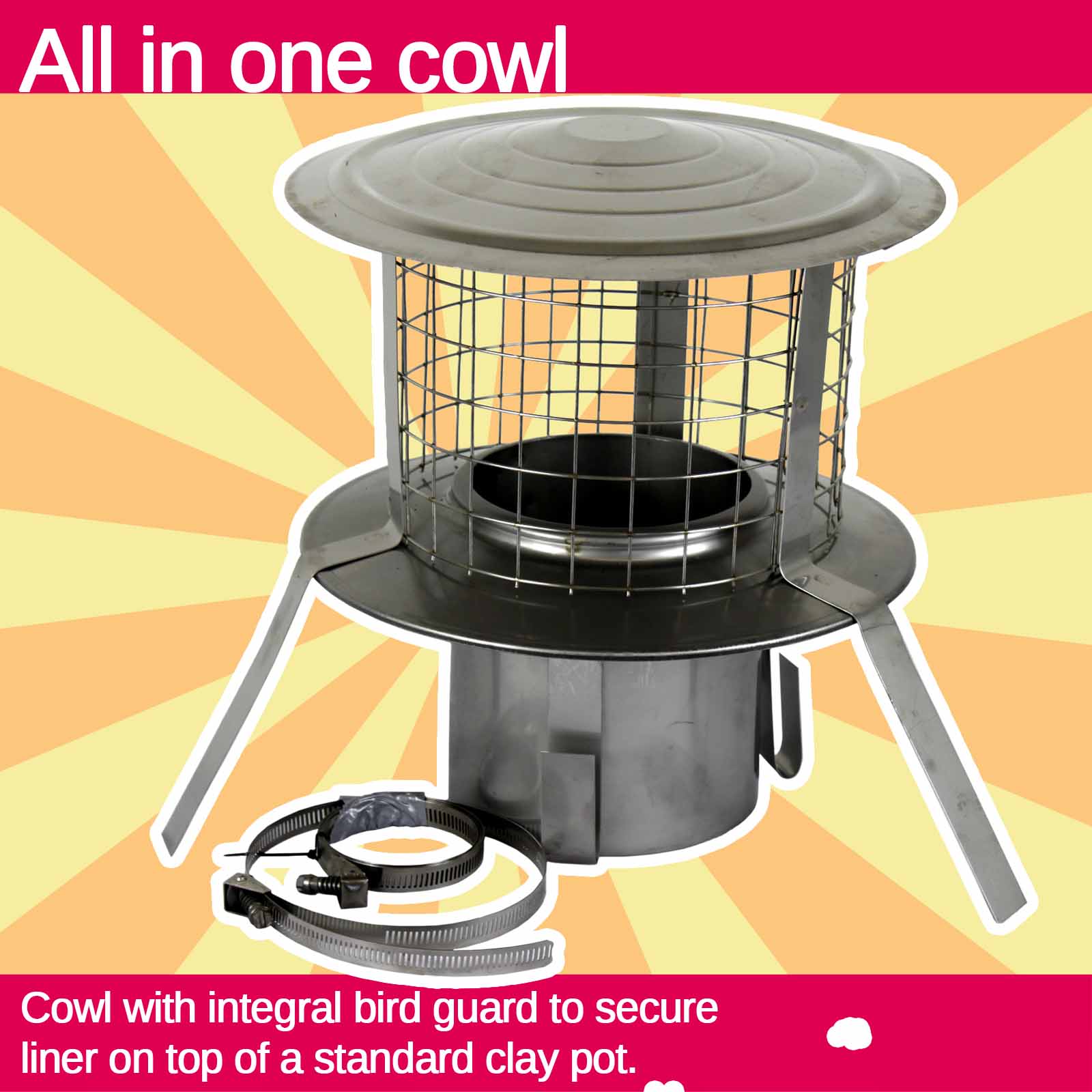 6" Inch 150mm STAINLESS STEEL FLUE LINER & FITTING KIT FOR WOOD BURNING