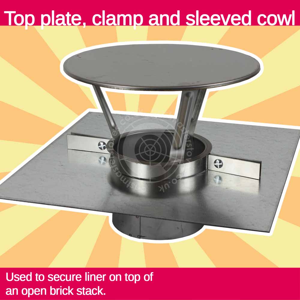 6" Inch 150mm STAINLESS STEEL FLUE LINER & FITTING KIT FOR WOOD BURNING