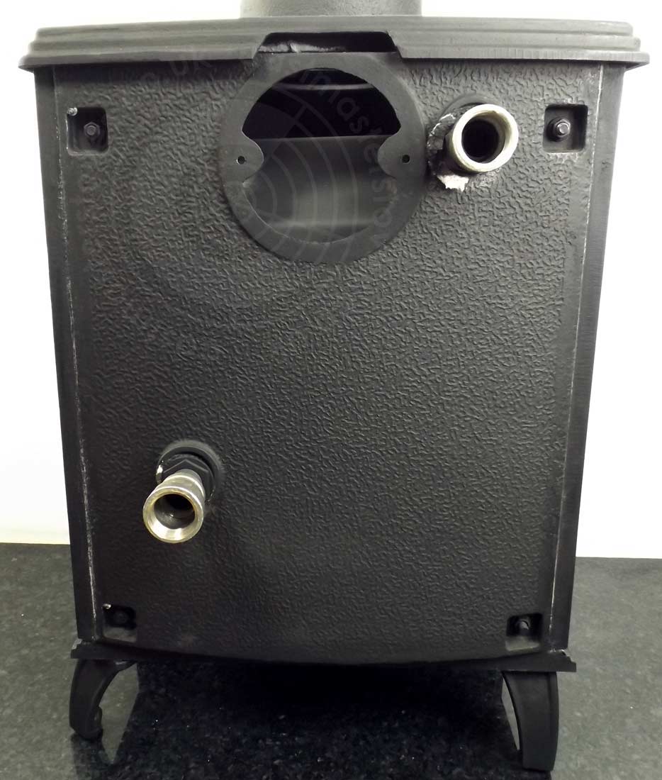 CASTIRON CREAM GLOSS ENAMEL ENAMELED WOOD BURNING BACK BOILER MULTIFUEL