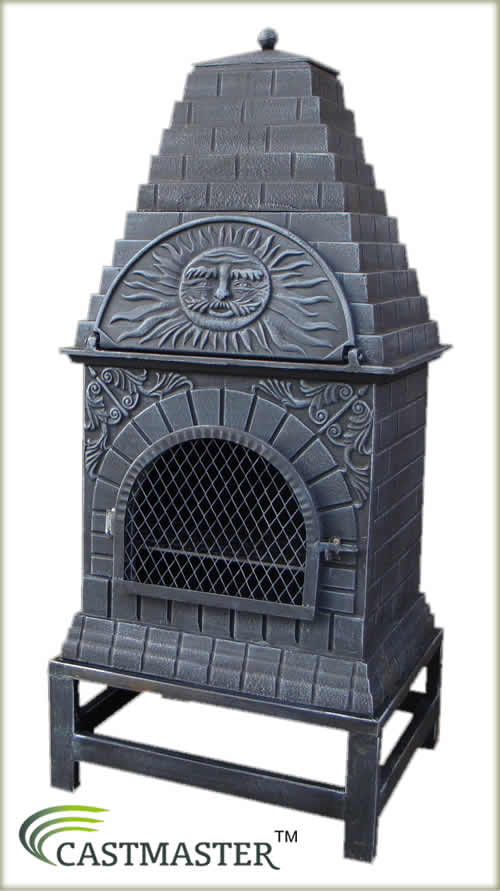 CASTMASTER LARGE PIZZA OVEN CAST IRON OUTDOOR GARDEN CHIMINEA
